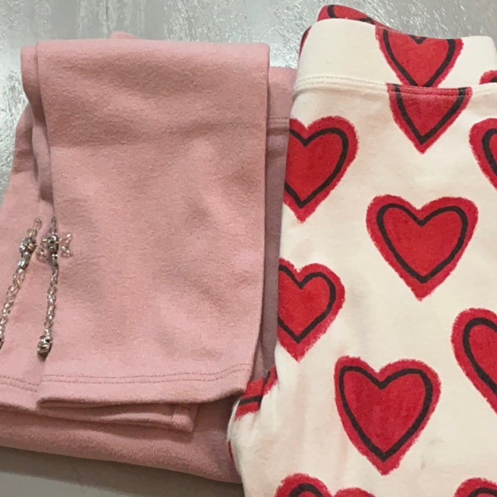 Crewcuts Pink Leggings with Silver Embellishments